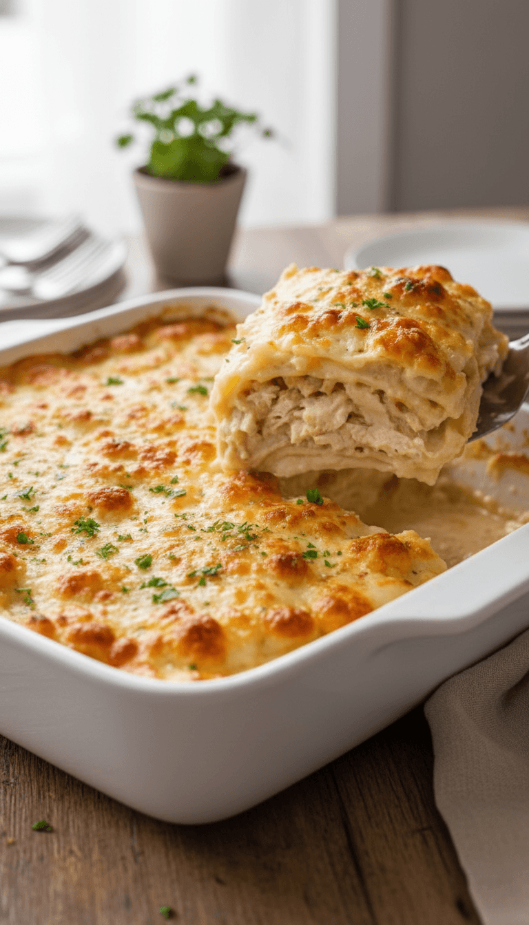 Joanna Gaines White Chicken Alfredo Lasagna