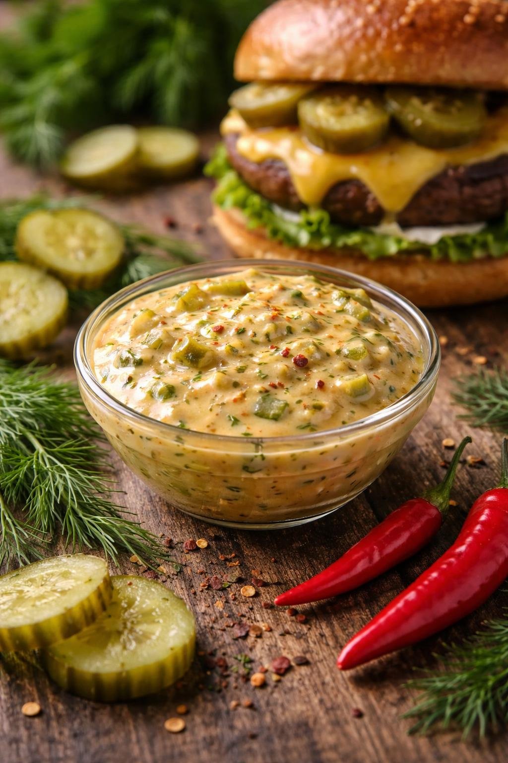 Spicy Dill Pickle Burger Sauce