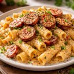 Creamy Pepper Jack Cajun Sausage Pasta Recipe