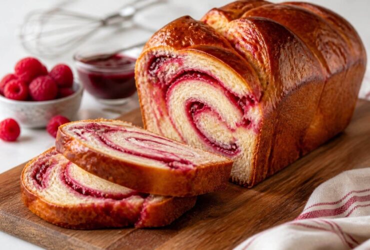 Raspberry Swirl Brioche Loaf Recipe