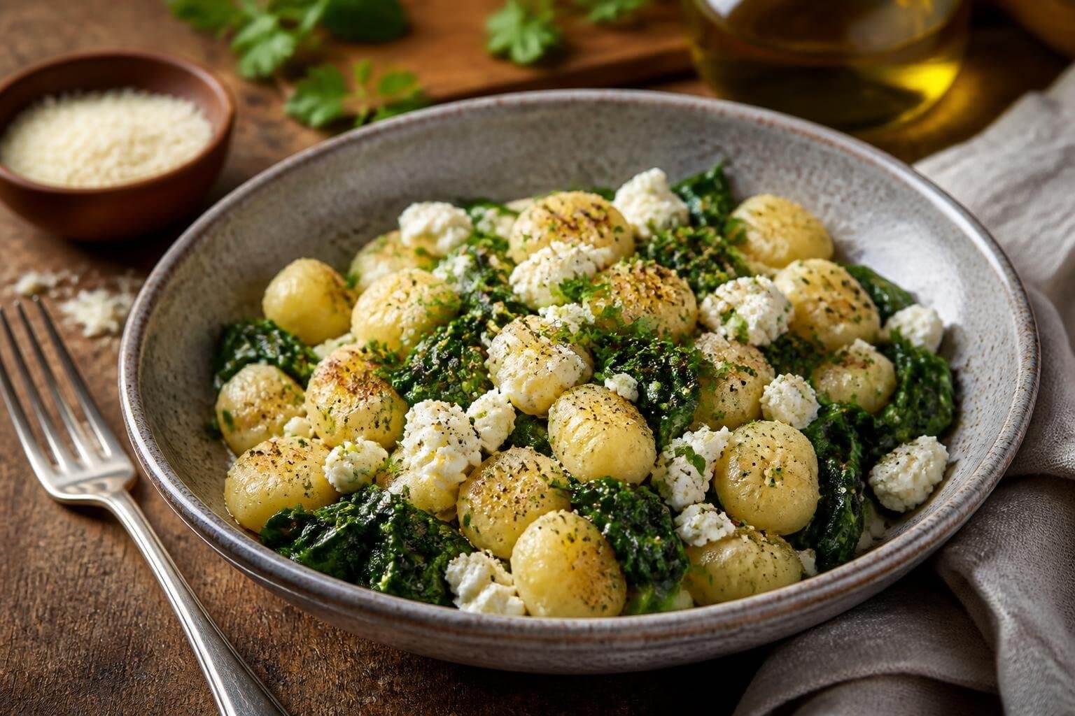 Gnocchi With Spinach And Feta Recipe