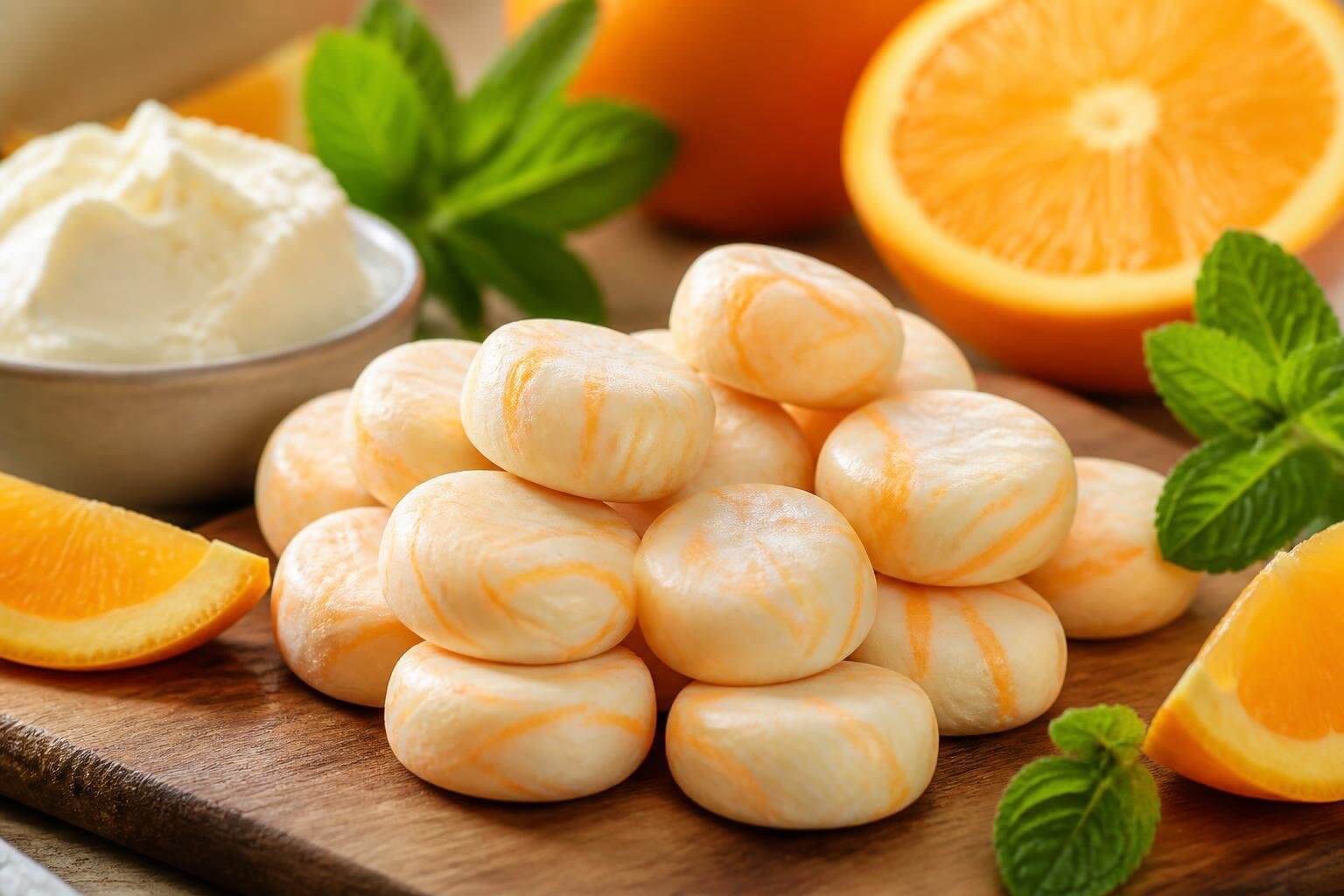 Sweet Orange Cream Cheese Mints Recipe