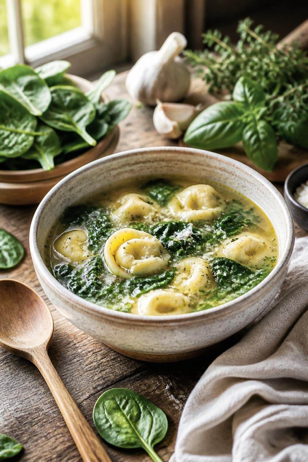 Joanna Gaines Spinach Tortellini Soup