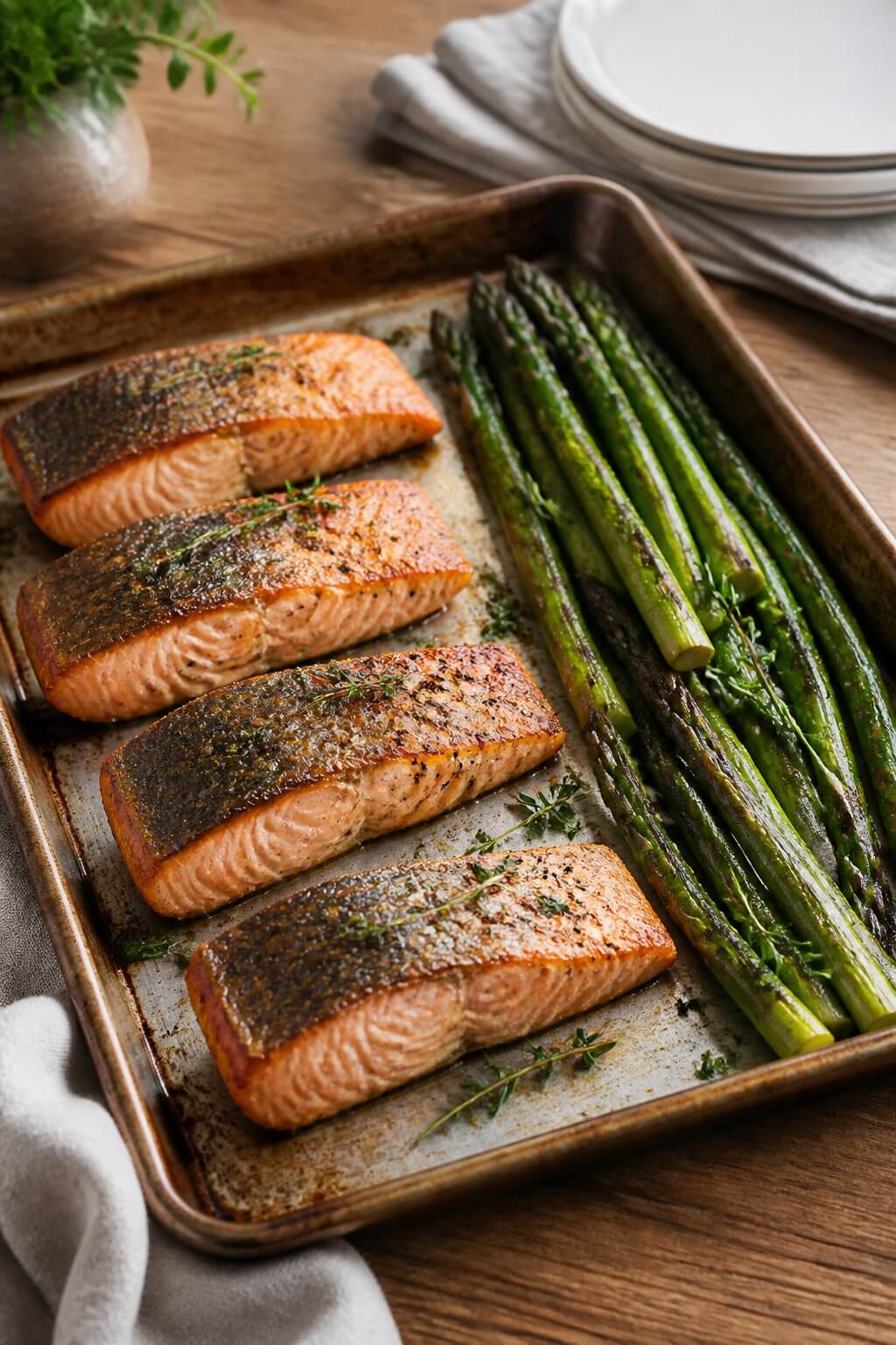 Joanna Gaines Sheet Pan Salmon with Asparagus