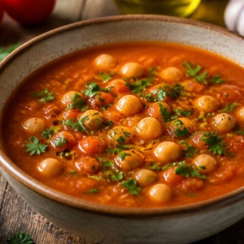Chickpea Tomato Soup Recipe