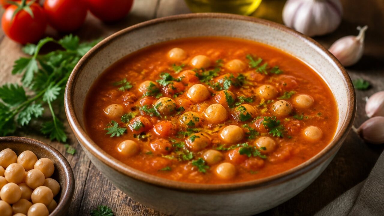 Chickpea Tomato Soup Recipe