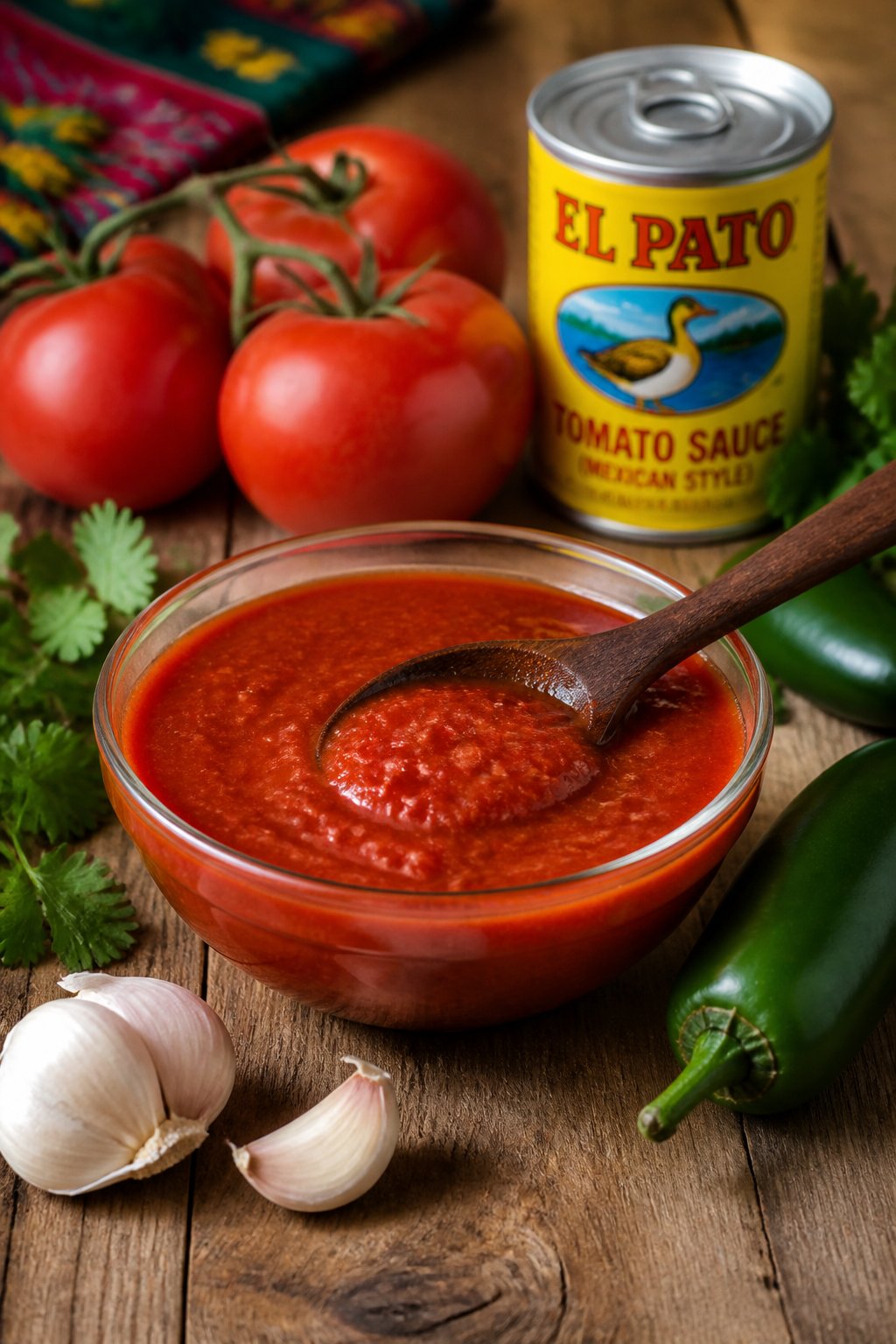 El Pato Sauce Recipe close-up, ready to serve