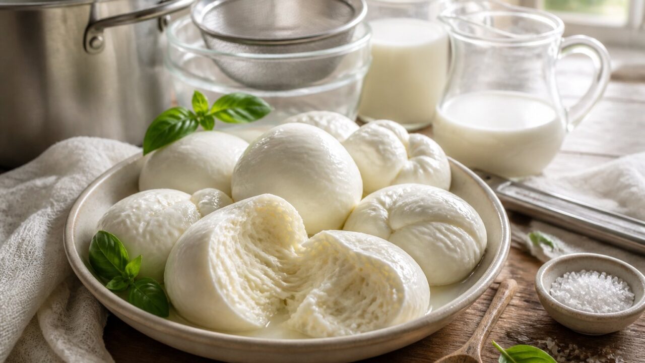 Homemade Mozzarella Cheese Recipe