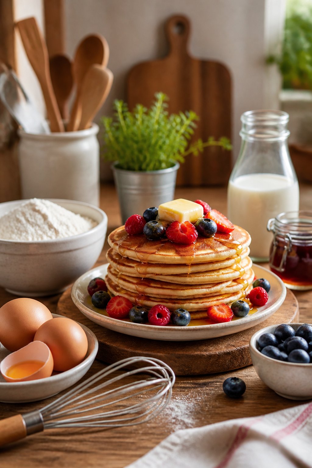 Jamie Oliver Pancake Recipe close-up, ready to serve