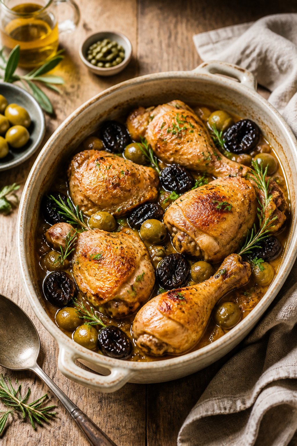 Mary Berry Chicken Marbella Recipe close-up, ready to serve