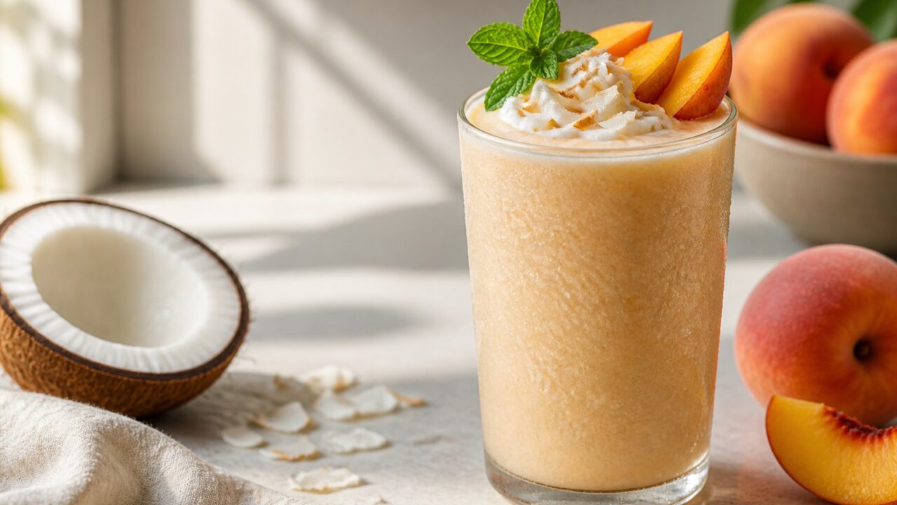 Peach Coconut Cream Smoothie Recipe