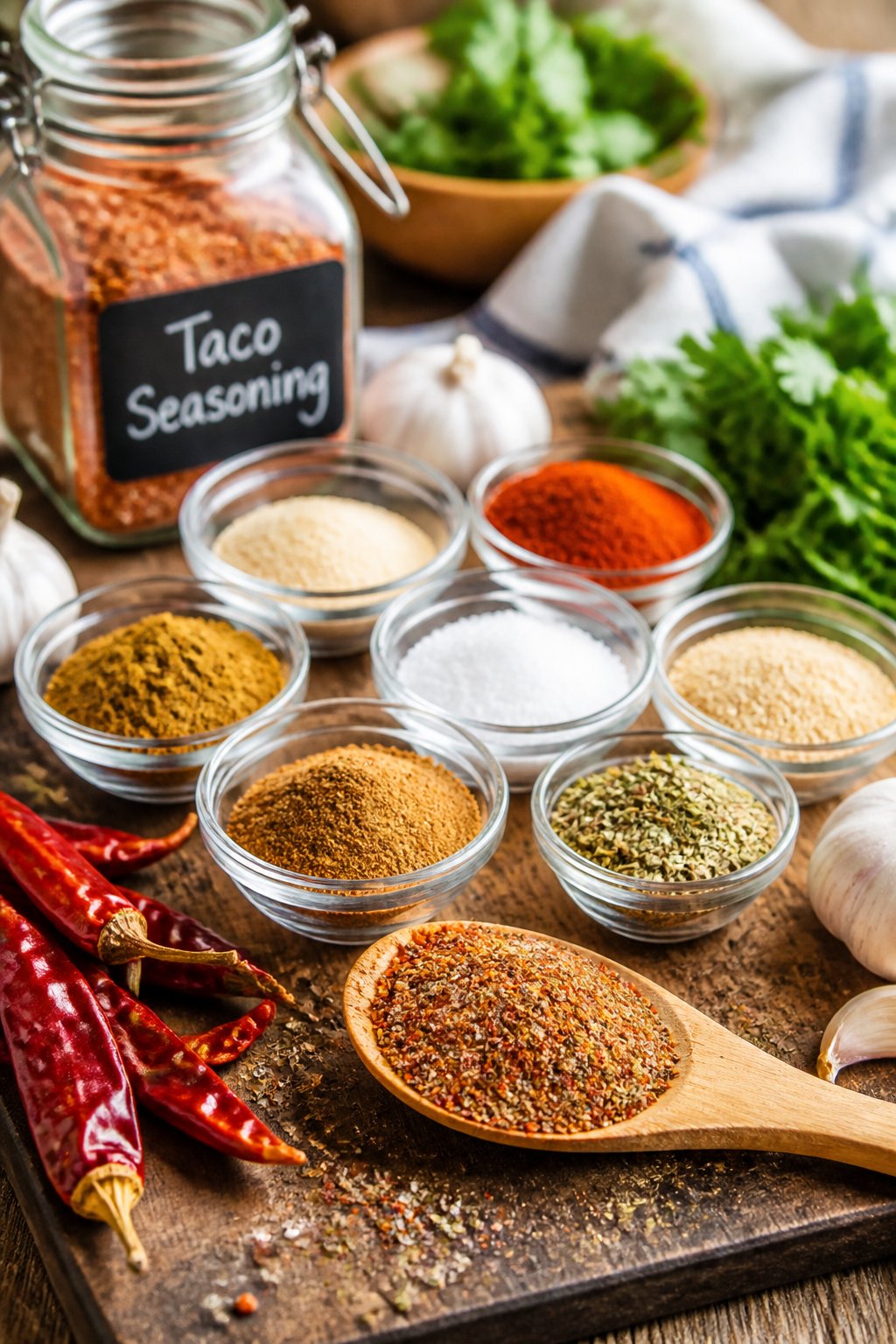Taco Seasoning Recipe close-up, ready to serve