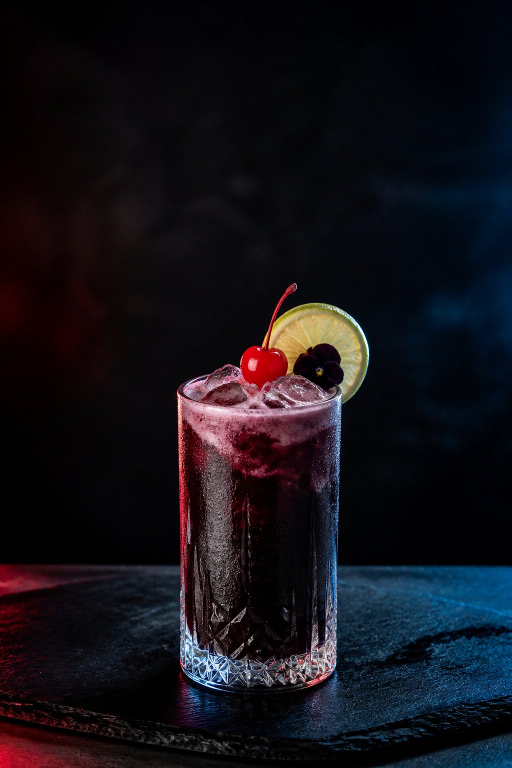 Black Superman Drink Recipe close-up, ready to serve