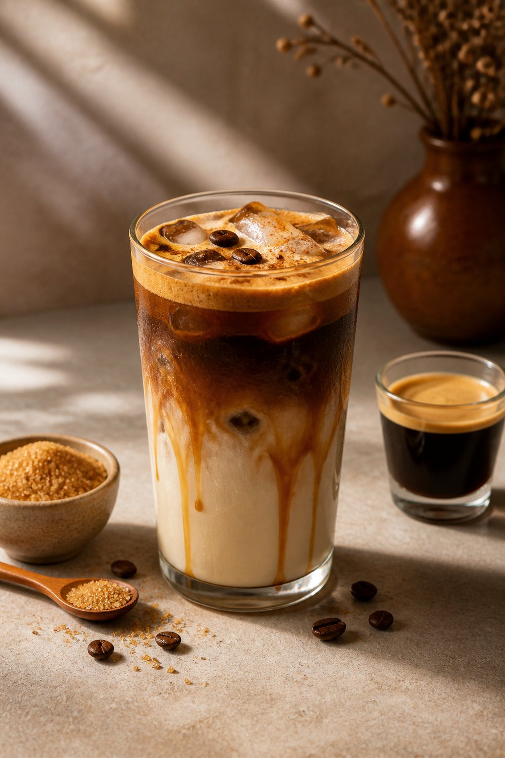 Brown Sugar Shaken Espresso Recipe close-up, ready to serve