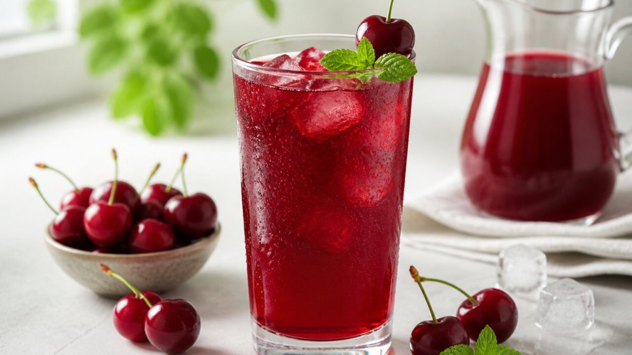 Cherries Chilled Juice Recipe