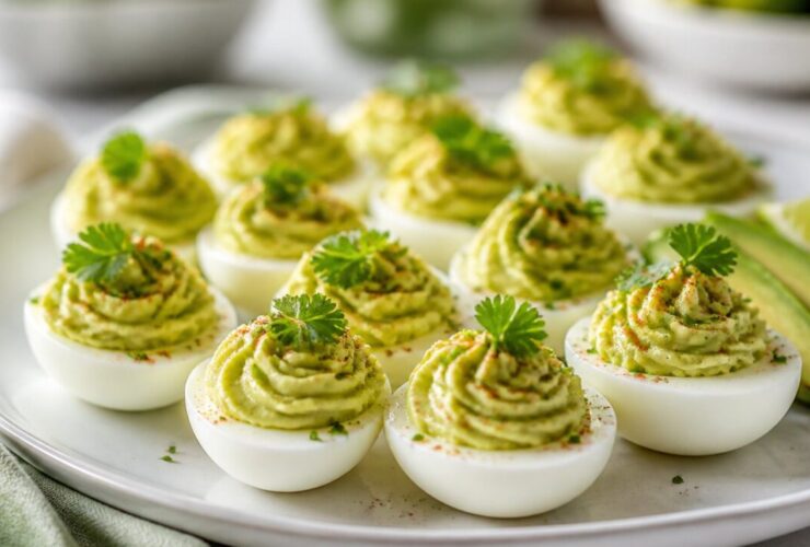Creamy Avocado Deviled Eggs Recipe