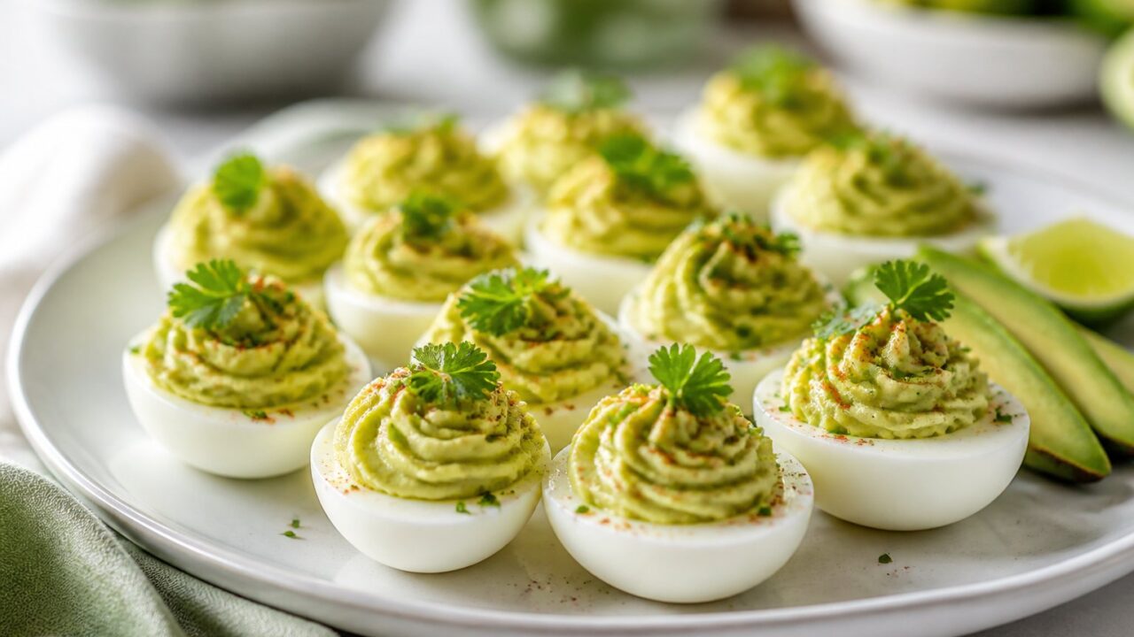 Creamy Avocado Deviled Eggs Recipe