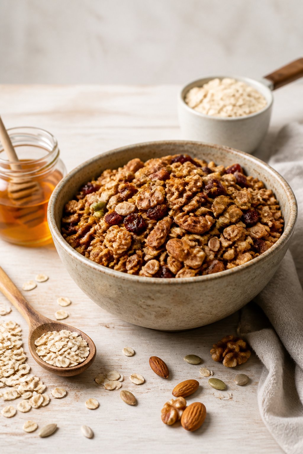 Golo Granola Recipe close-up, ready to serve