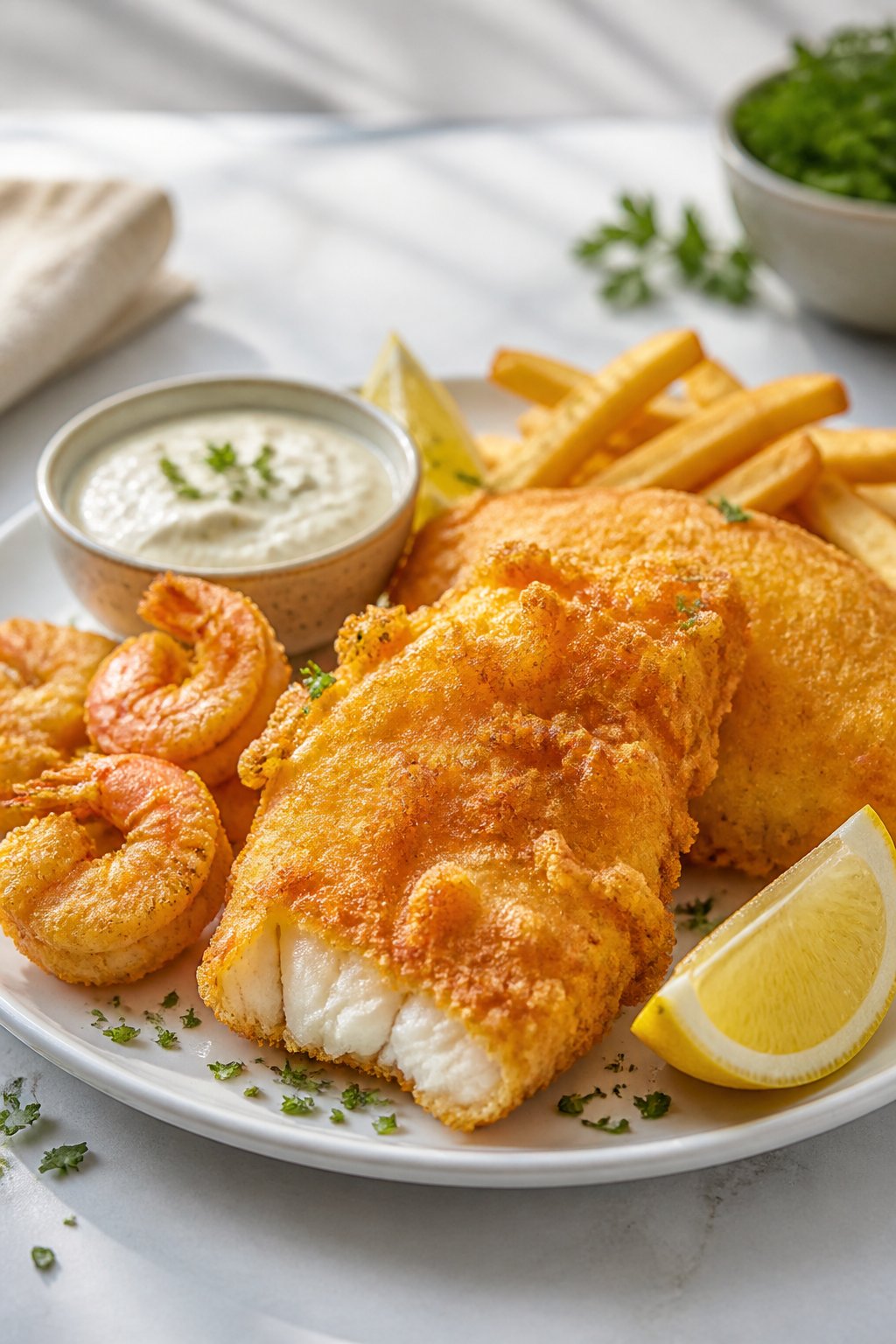 Long John Silver's Batter Recipe close-up, ready to serve