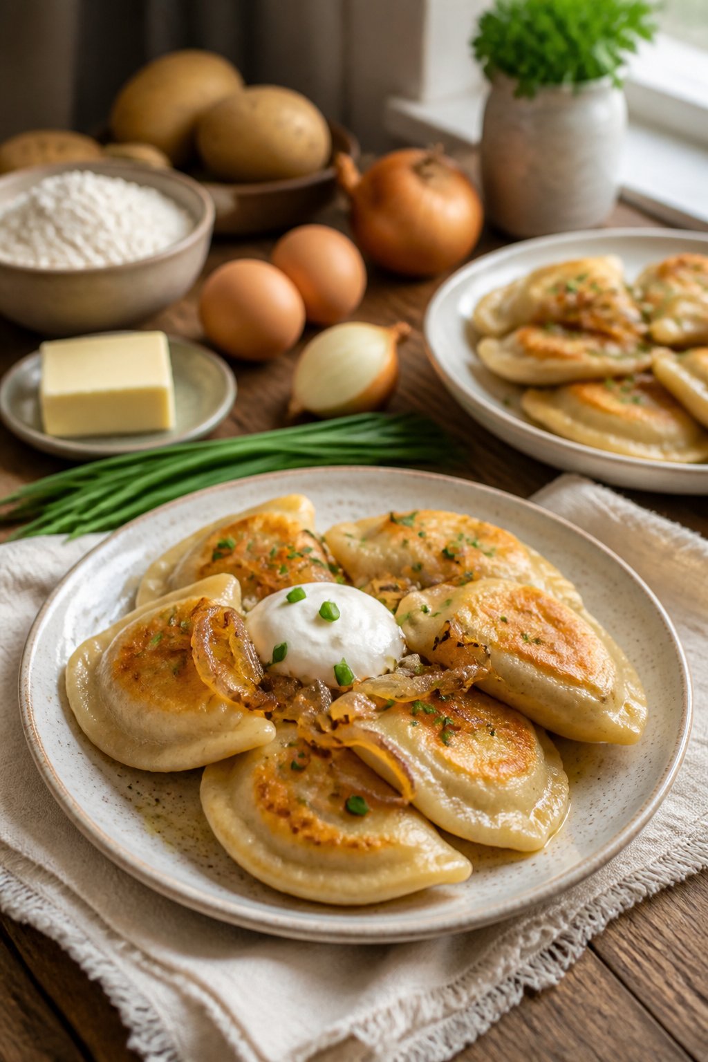 Martha Stewart Pierogi Recipe close-up, ready to serve