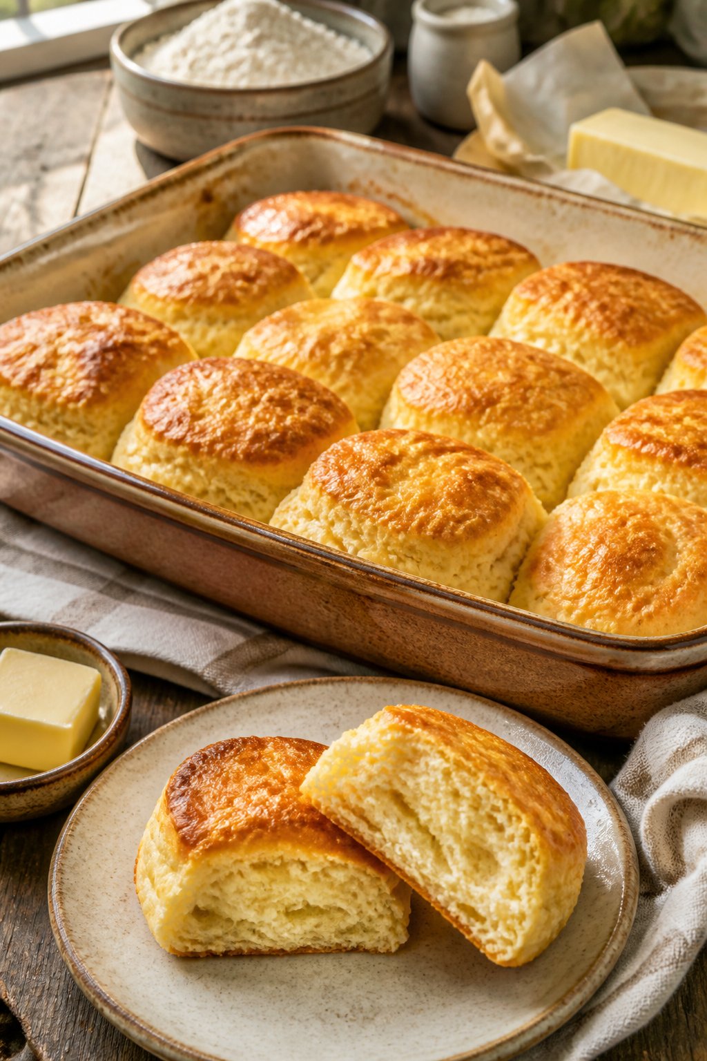 Martha White Butter Swim Biscuits Recipe close-up, ready to serve