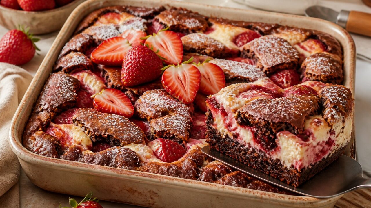 Strawberry Earthquake Cake Recipe