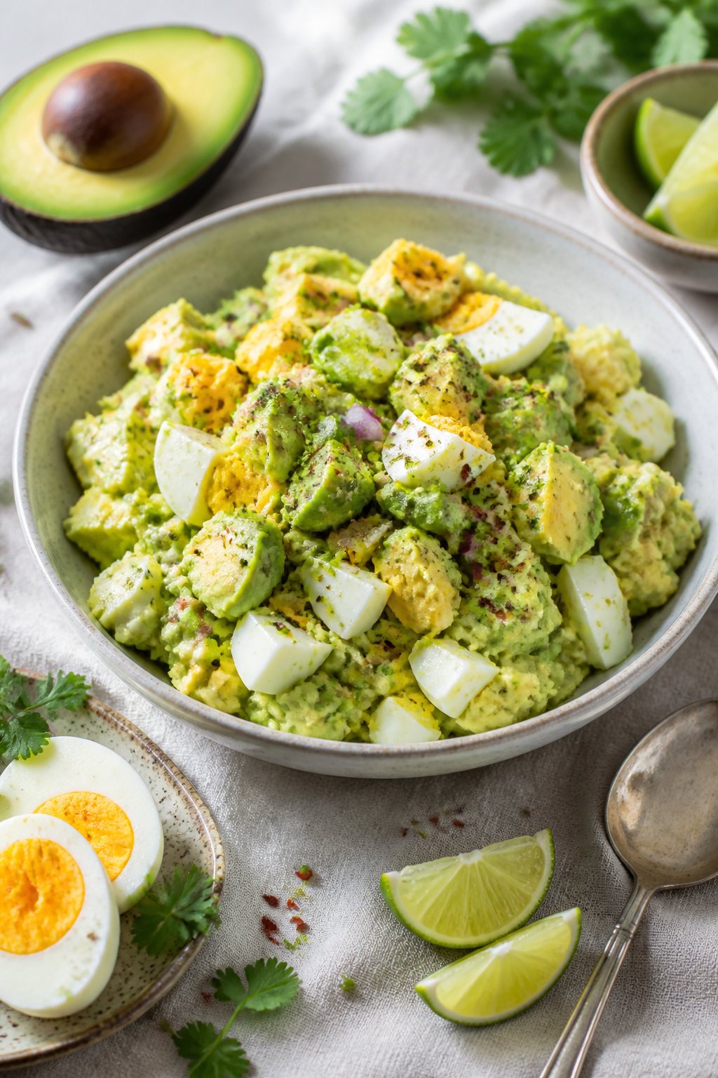 Zesty Avocado Egg Salad Recipe close-up, ready to serve